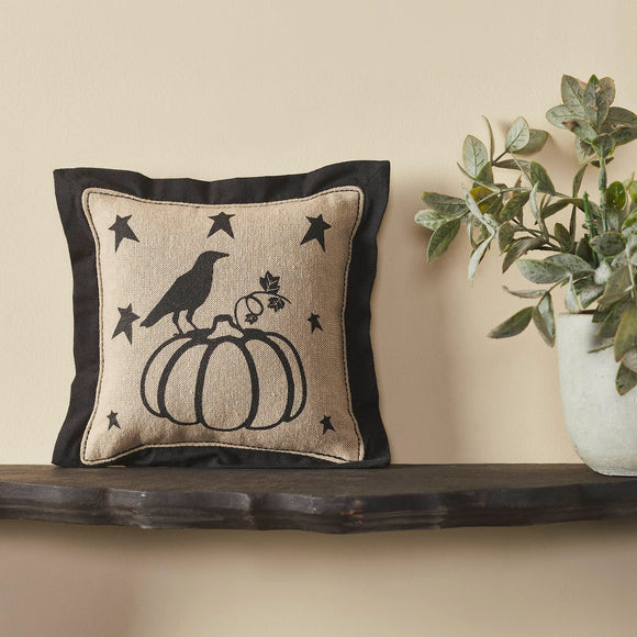 Raven Pumpkin Pillow