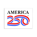 250th Logo White Magnet
