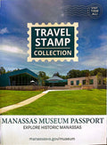 Manassas Museum Passport with a scenic view of a building and 'Travel Stamp Collection' text.