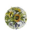 Decorative plate with floral design on a white background