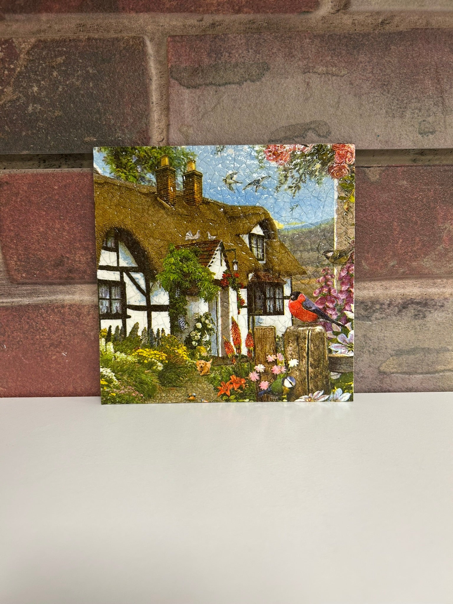 Handpainted Eggshell Mosaic Art