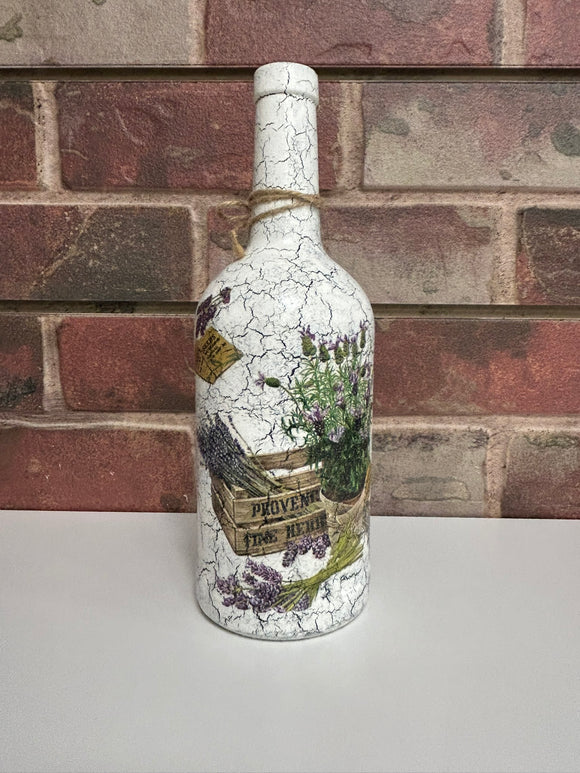 Medium Crackle Painted Bottle