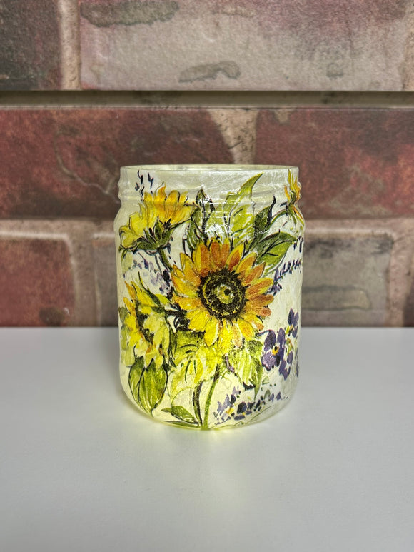 Lighted Decorated Jar