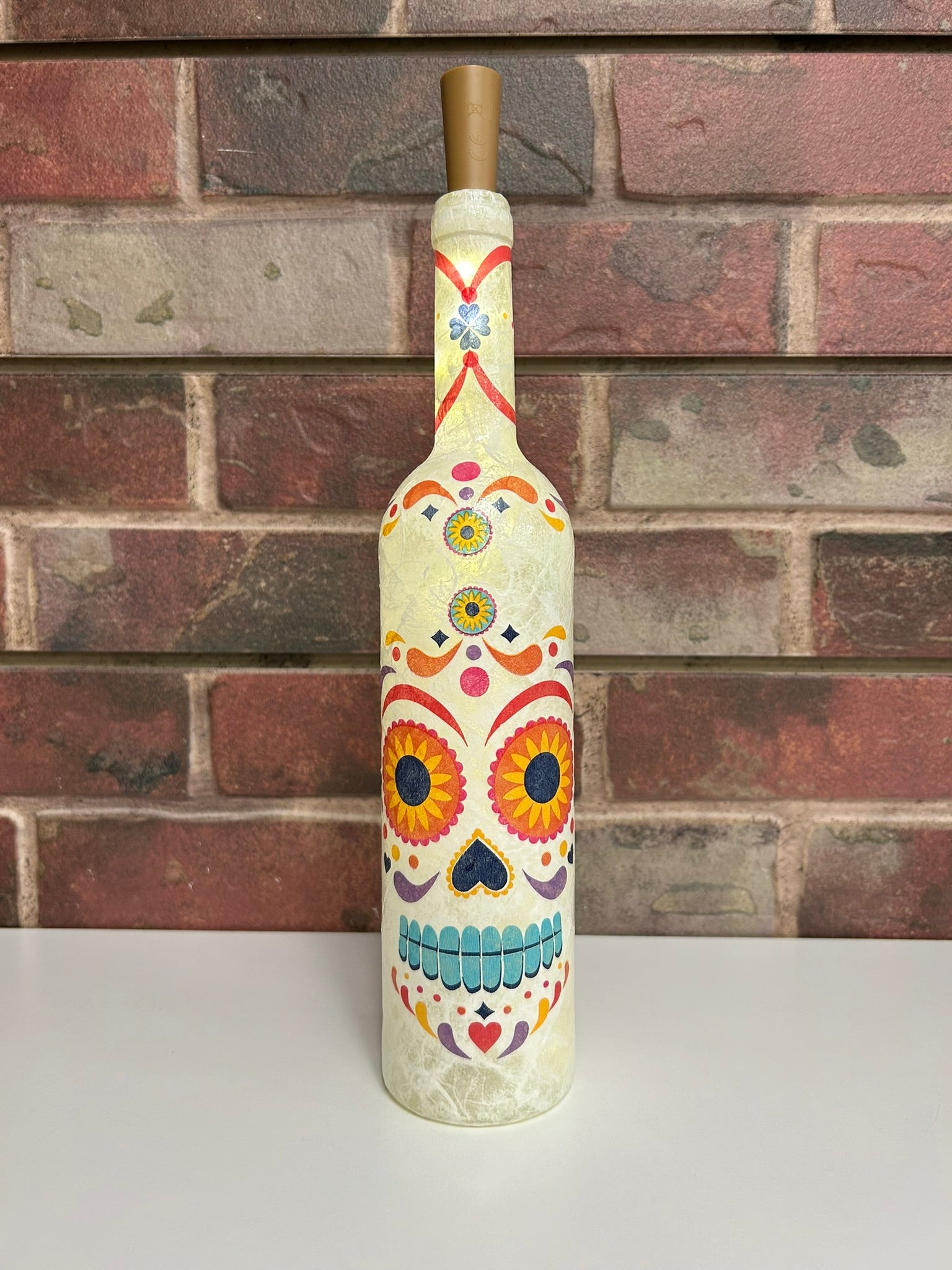 Lighted Decorated Bottle