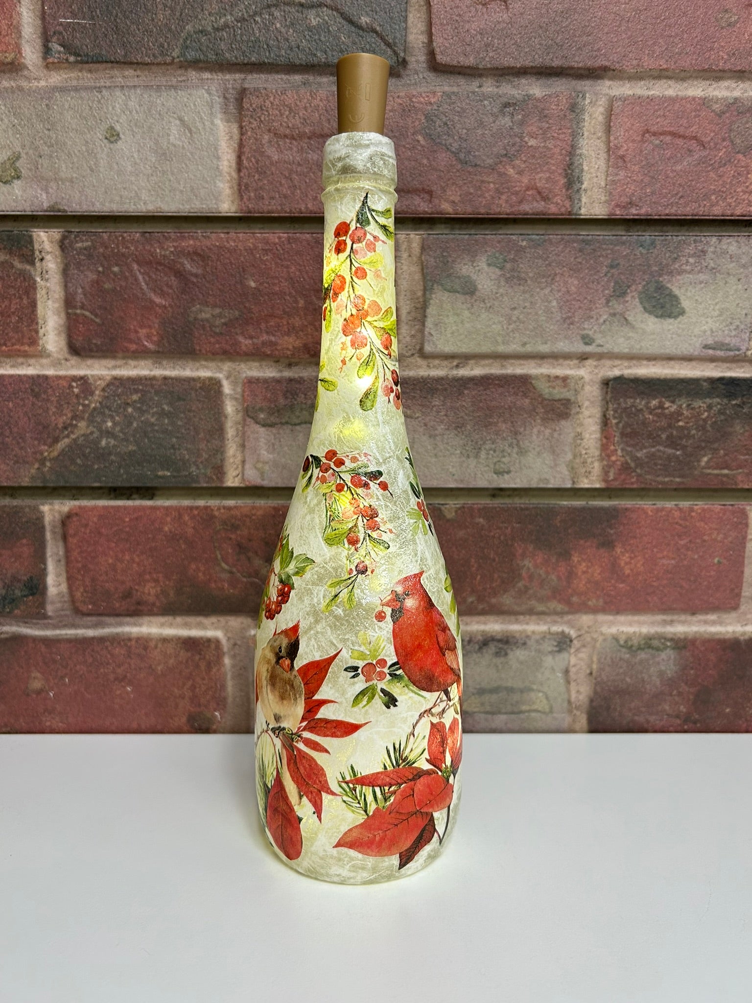 Lighted Decorated Bottle