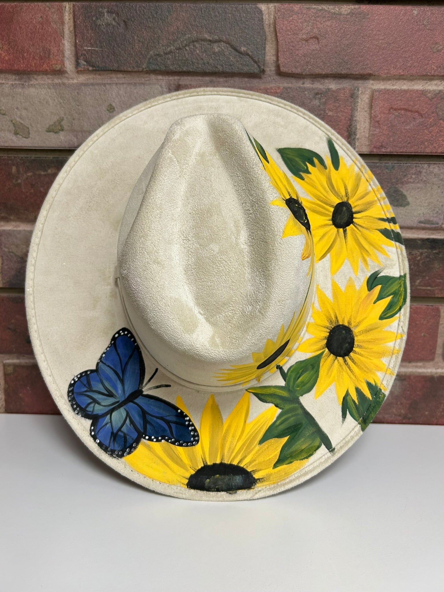 Hand Painted Suede Mexican Fedora
