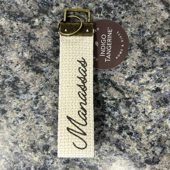 Virginia Vintage Script Key Fob