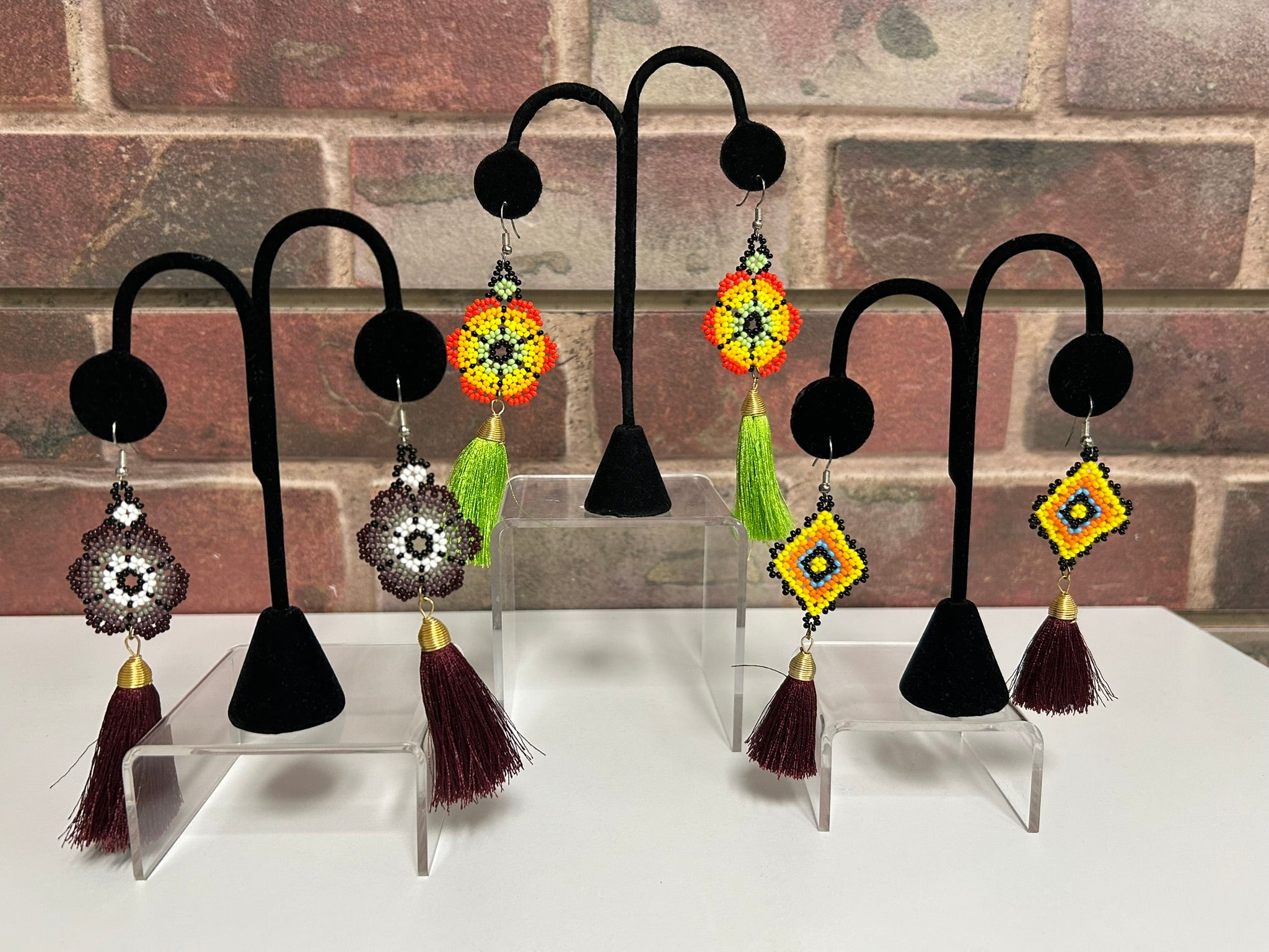 Geometric & Tassel Earrings