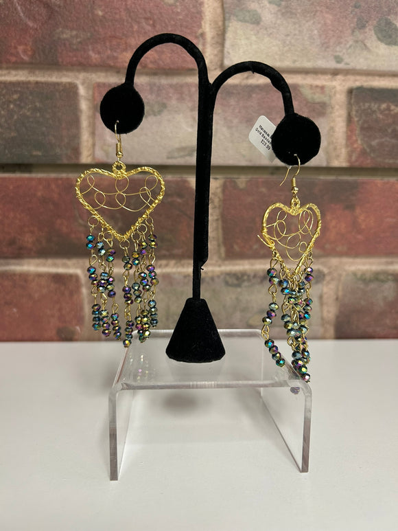 Gold Beaded Earrings