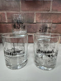 Set of 4 Glasses with Manassas Scenes