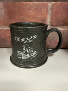 Pewter-colored Hammered Mug