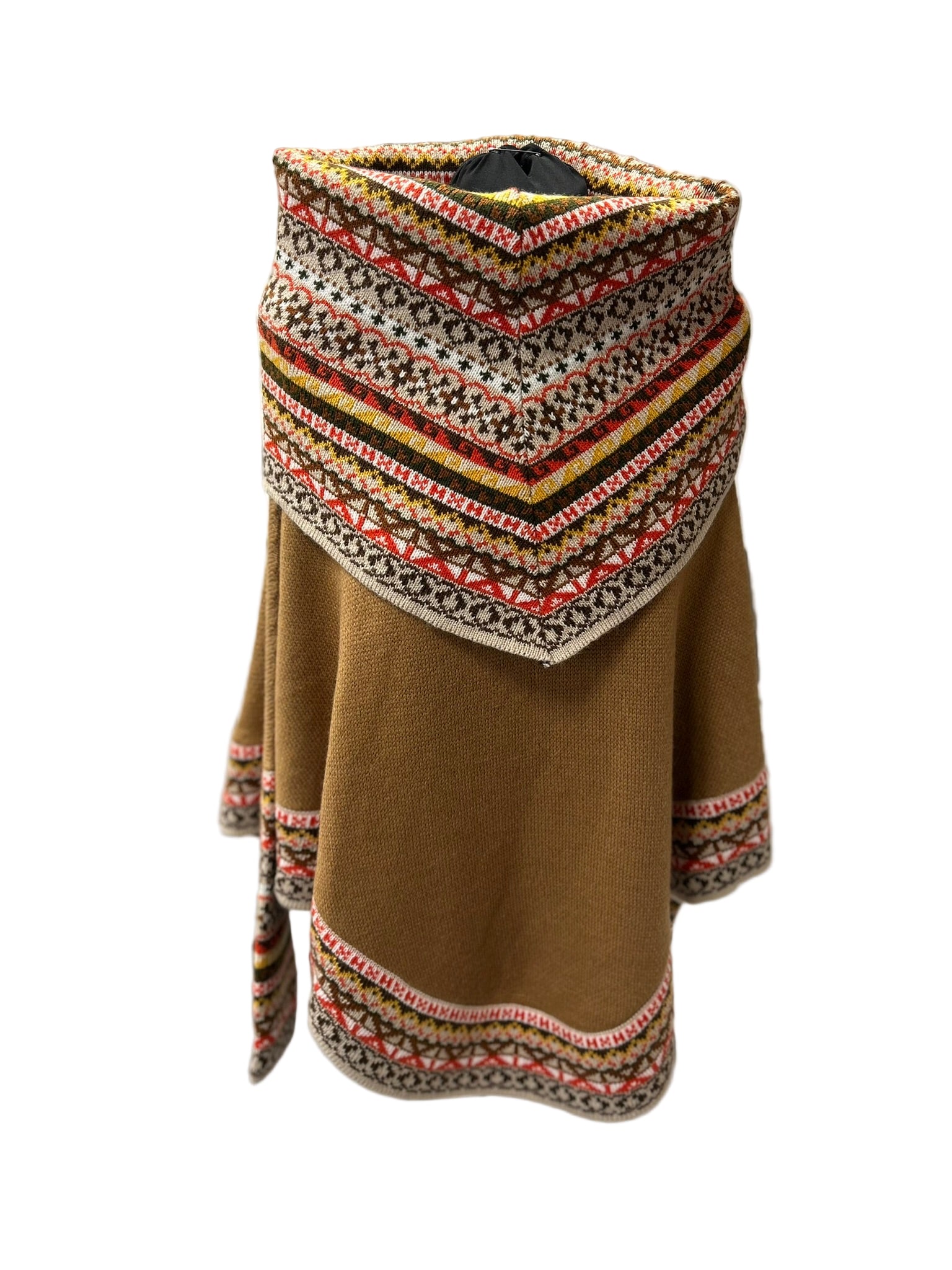 Handmade Alpaca Poncho with Collar