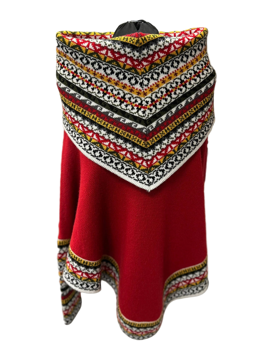 Handmade Alpaca Poncho with Collar