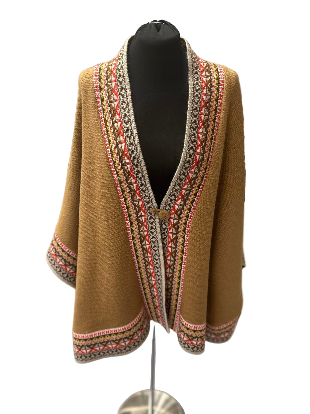 Handmade Alpaca One Button Cape