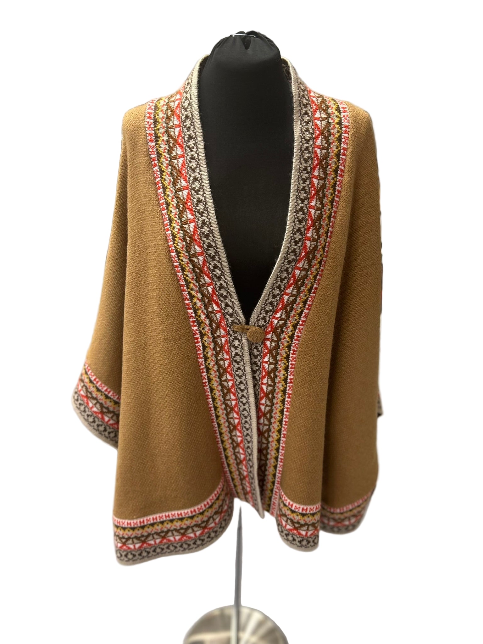 Handmade Alpaca One Button Cape