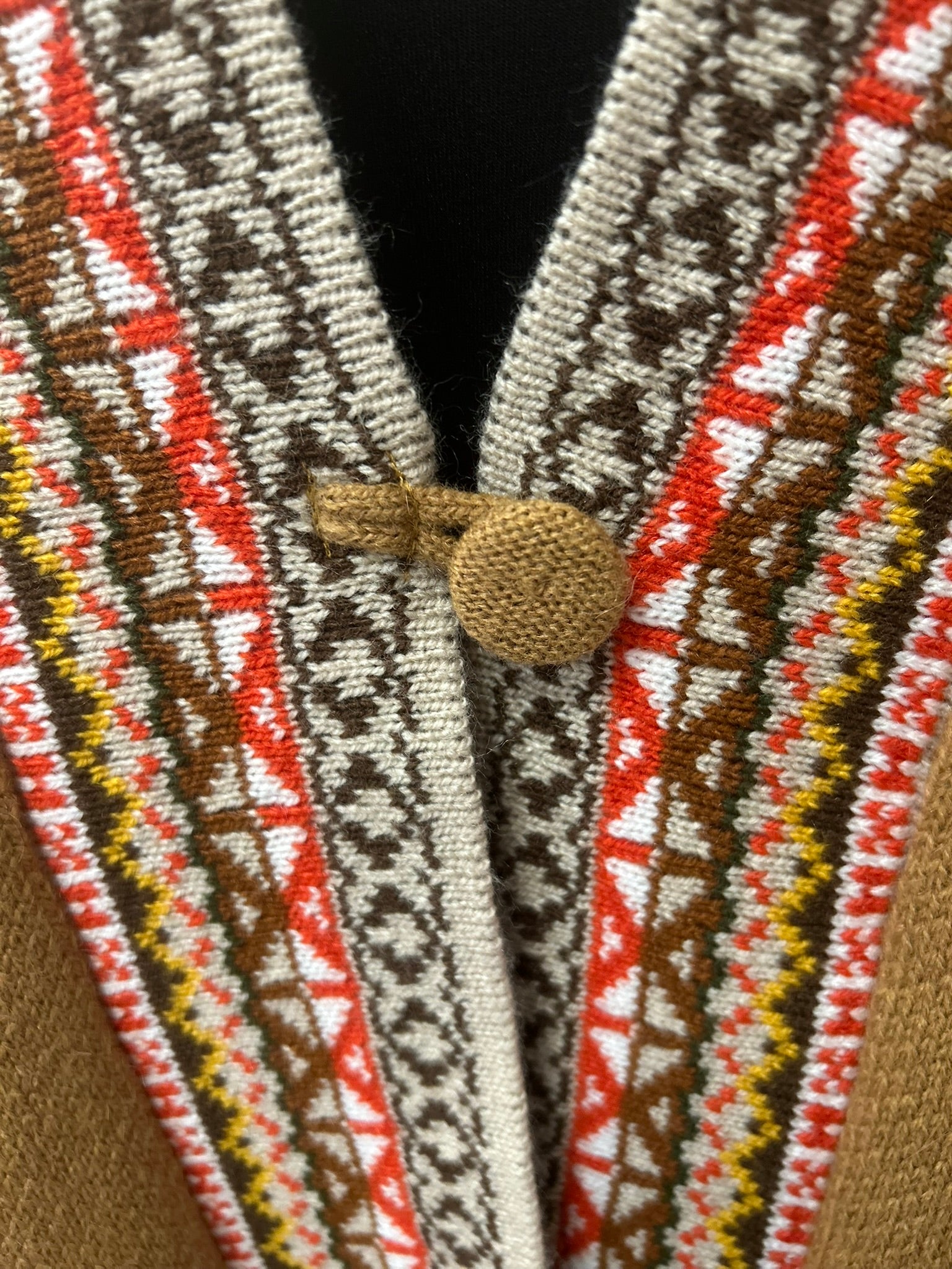 Handmade Alpaca One Button Cape