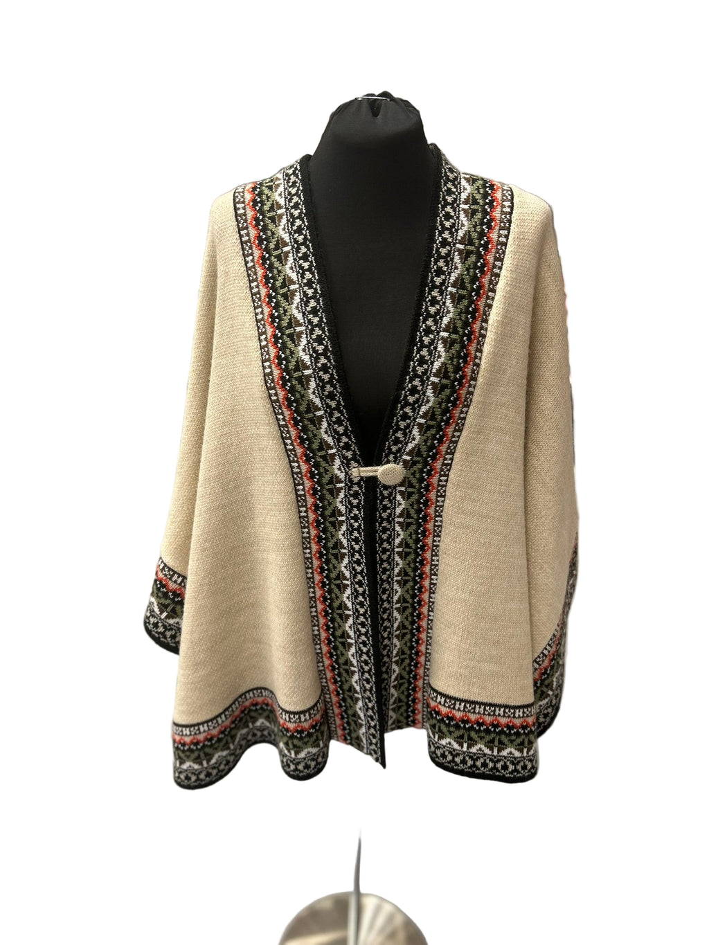 Handmade Alpaca One Button Cape