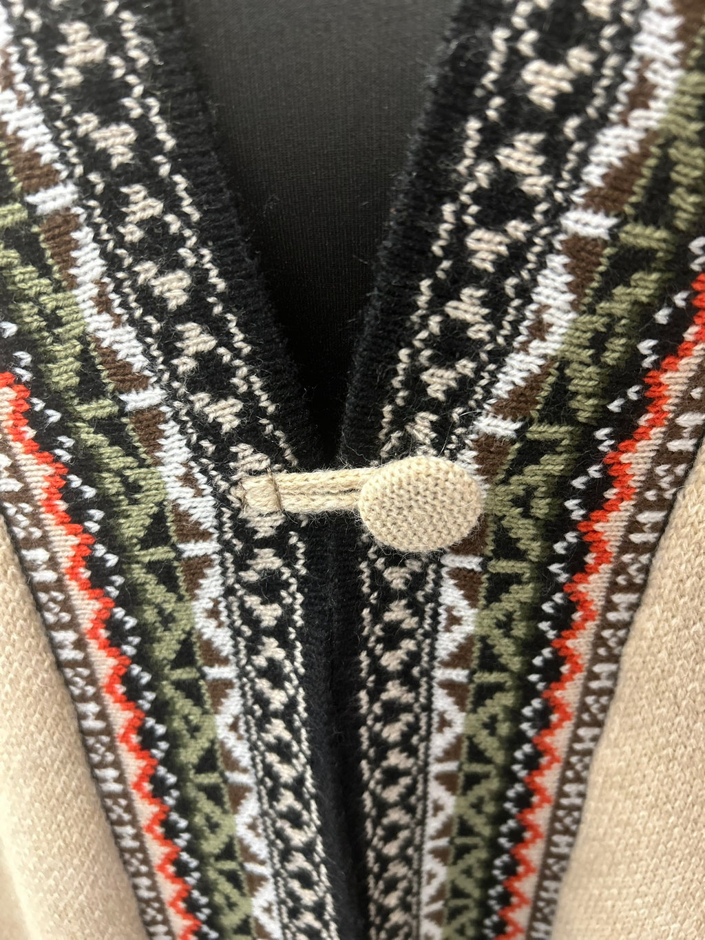 Handmade Alpaca One Button Cape