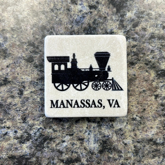 Train Marble Magnet