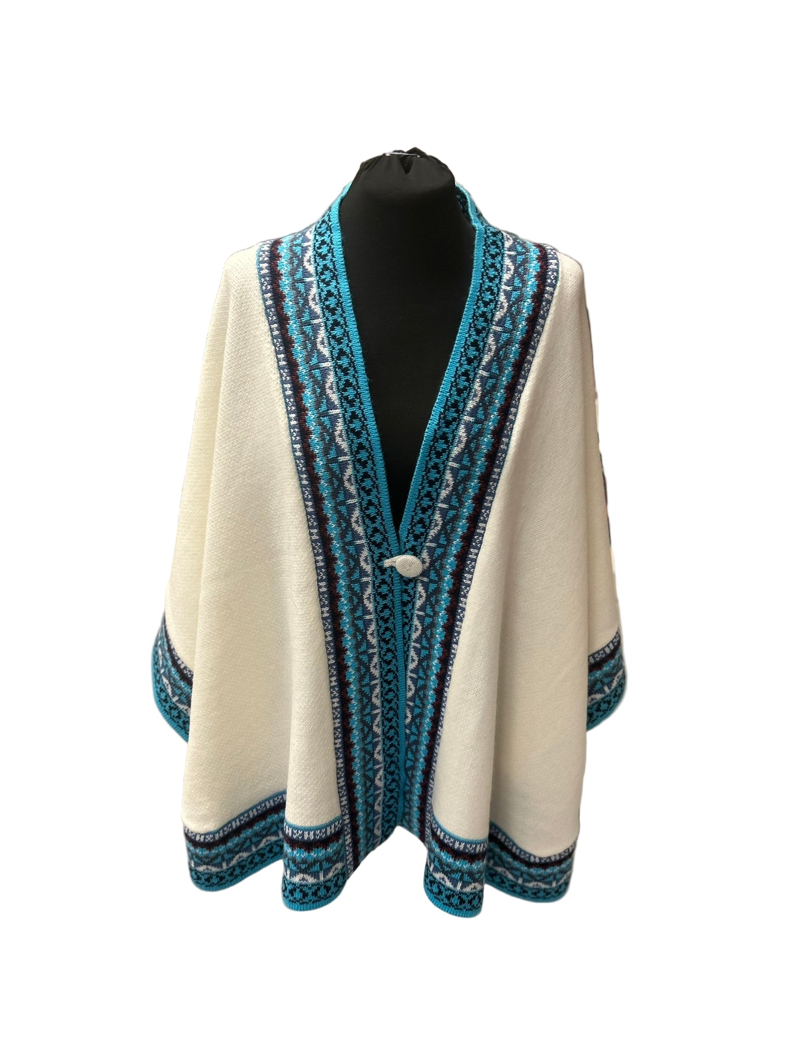 Handmade Alpaca One Button Cape