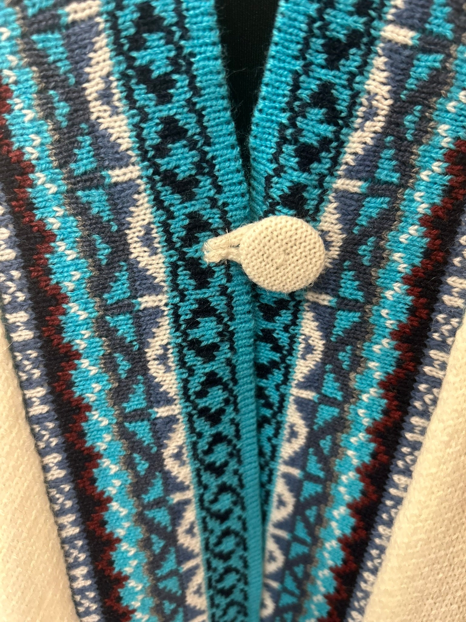 Handmade Alpaca One Button Cape