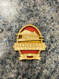 Oval Manassas Wooden Magnet