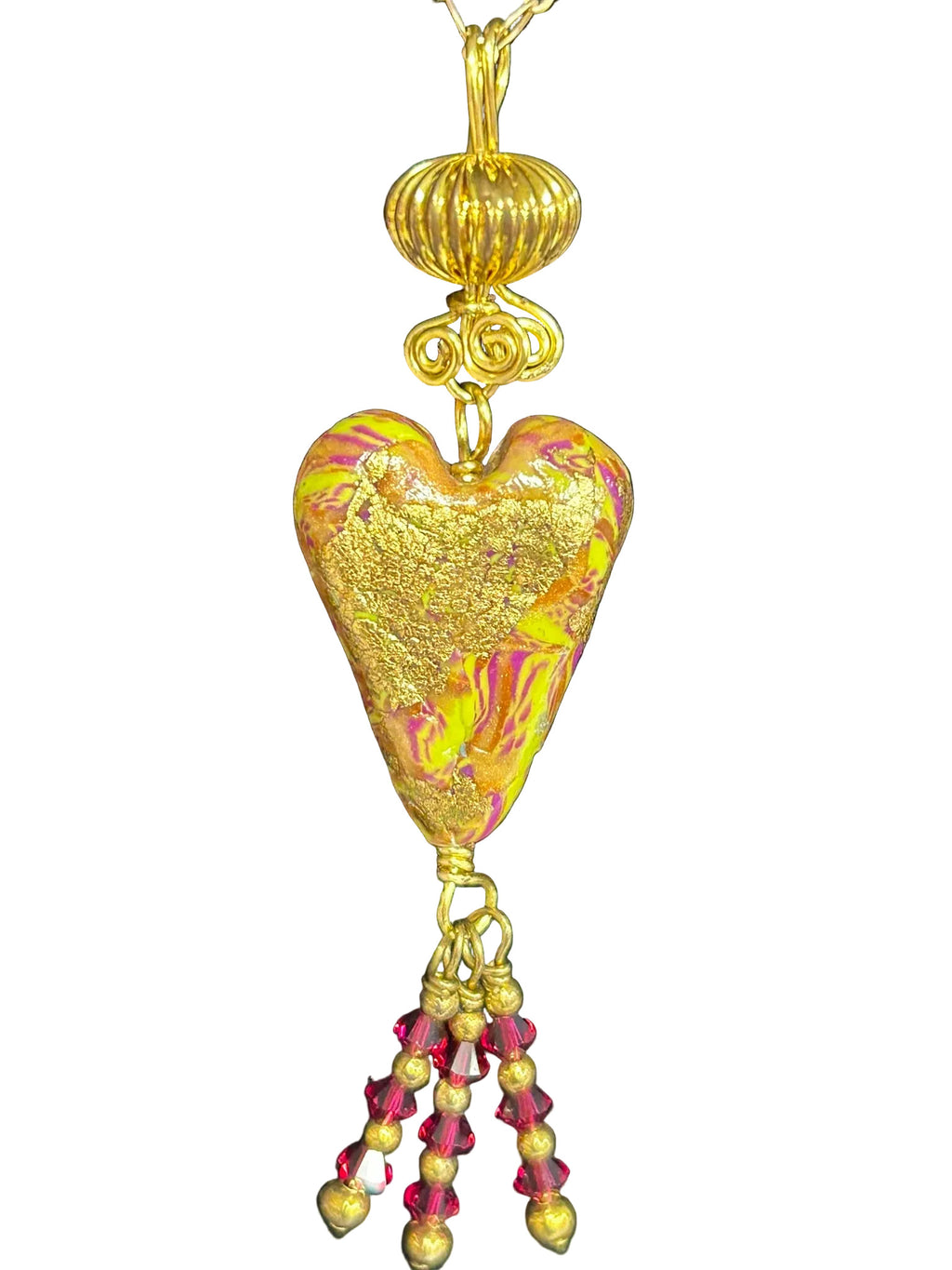 Polymer Clay Heart Necklace