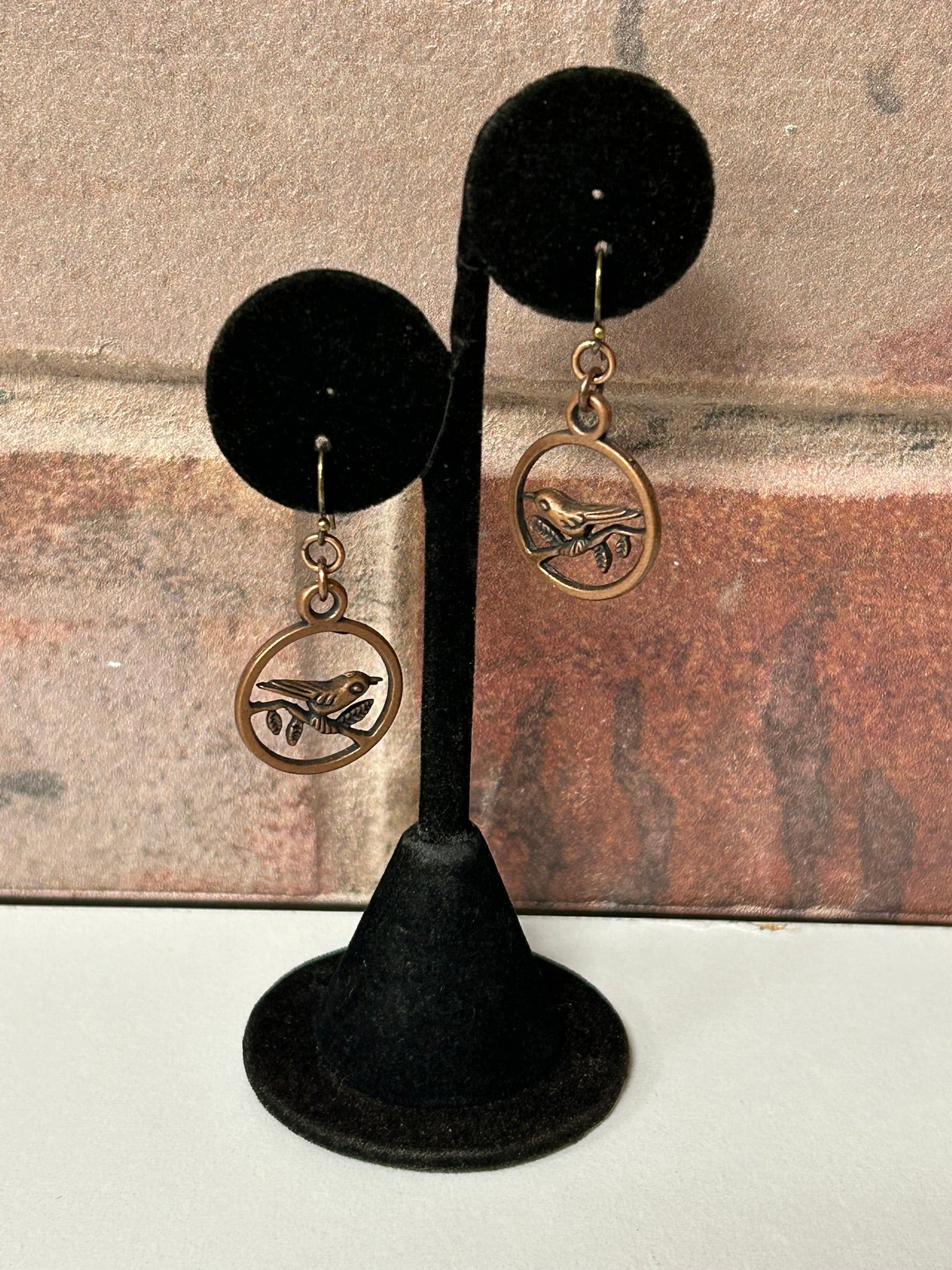 Mauve Copper Plated Brass Bird