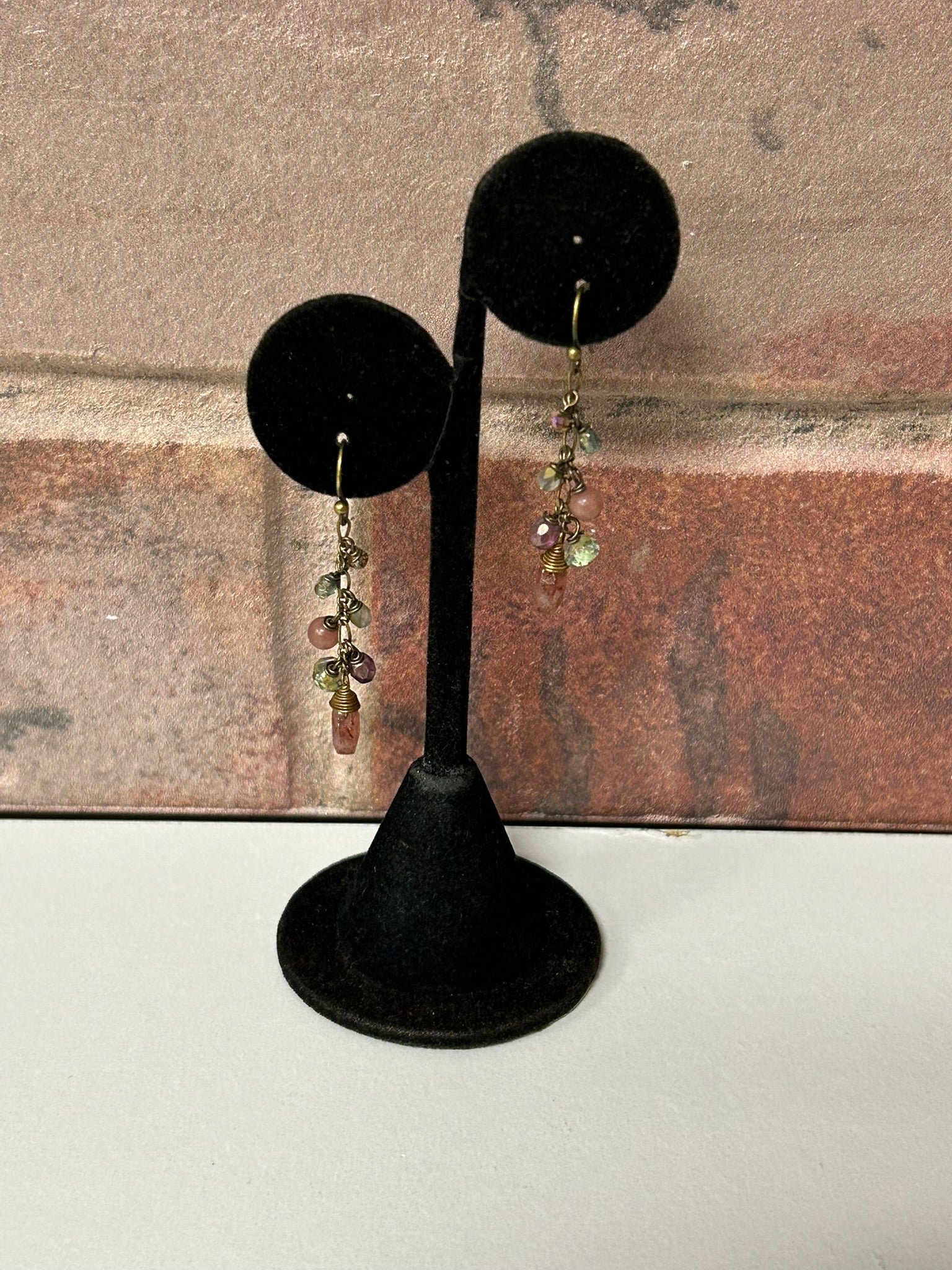 Mauve Czech Glass, Strawberry Quartz Cluster