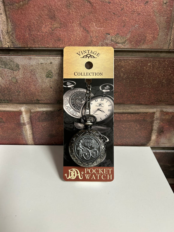 Vintage Pocket Watch - Civil War Emblem