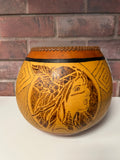 Large Native American Theme Gourd