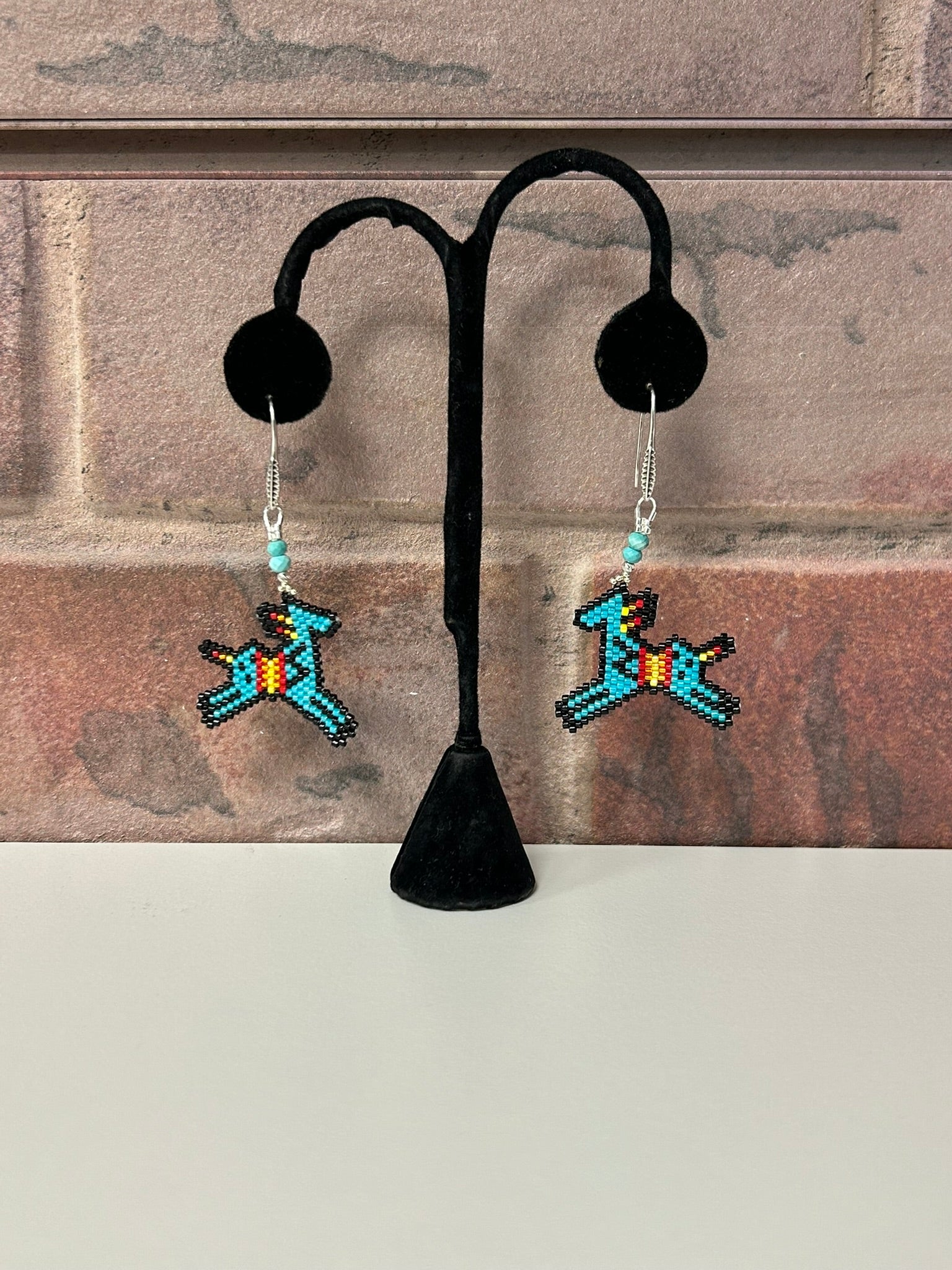 Beaded Horse Earrings