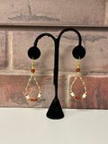 Carnelian & Bone Earrings