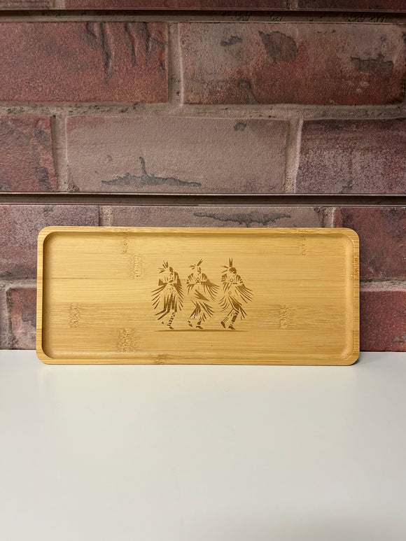 Native American Dancers Wooden Tray