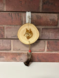 Native American Wooden Wall Hanging w/ Wild Turkey Feather
