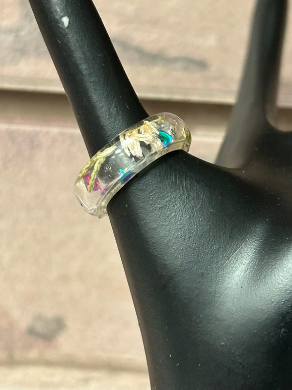Handmade Resin Ring with Natural Materials