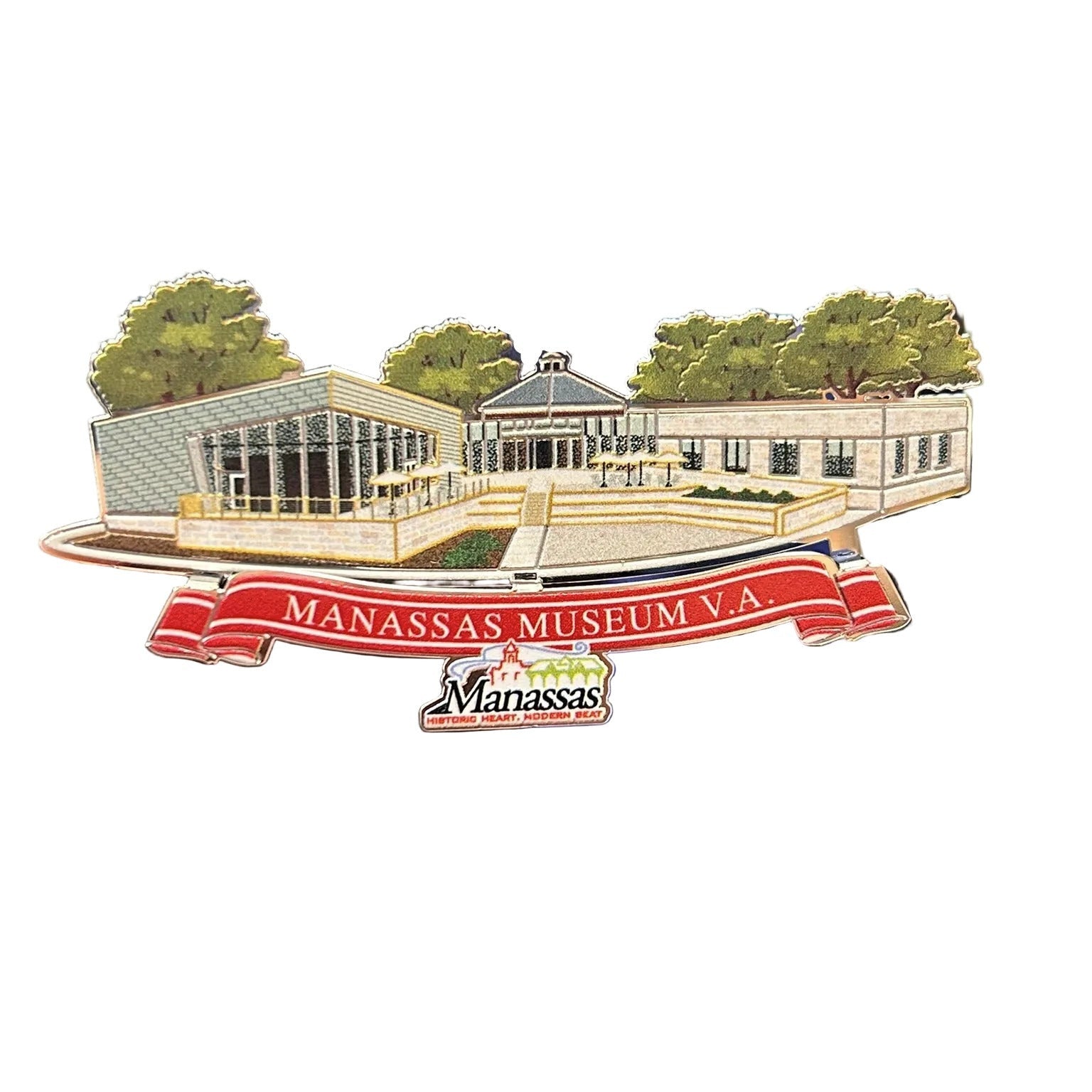 Ornament of Manassas Museum V.A. with a white background