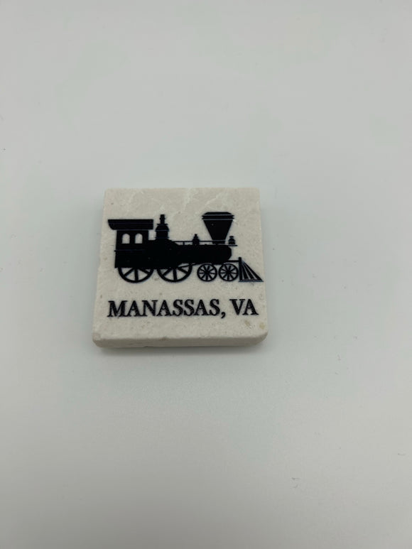 Train Marble Magnet