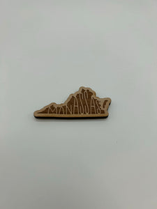 Manassas VA Wood Magnet