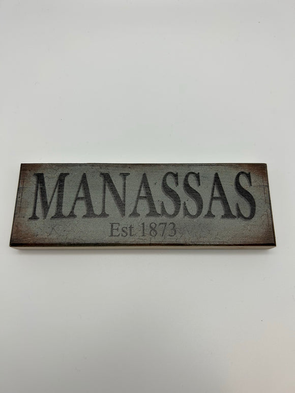 Manassas Est 1873 Block Magnet