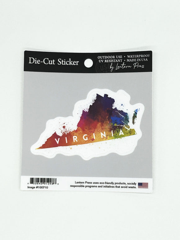 Virginia State Watercolor Sticker