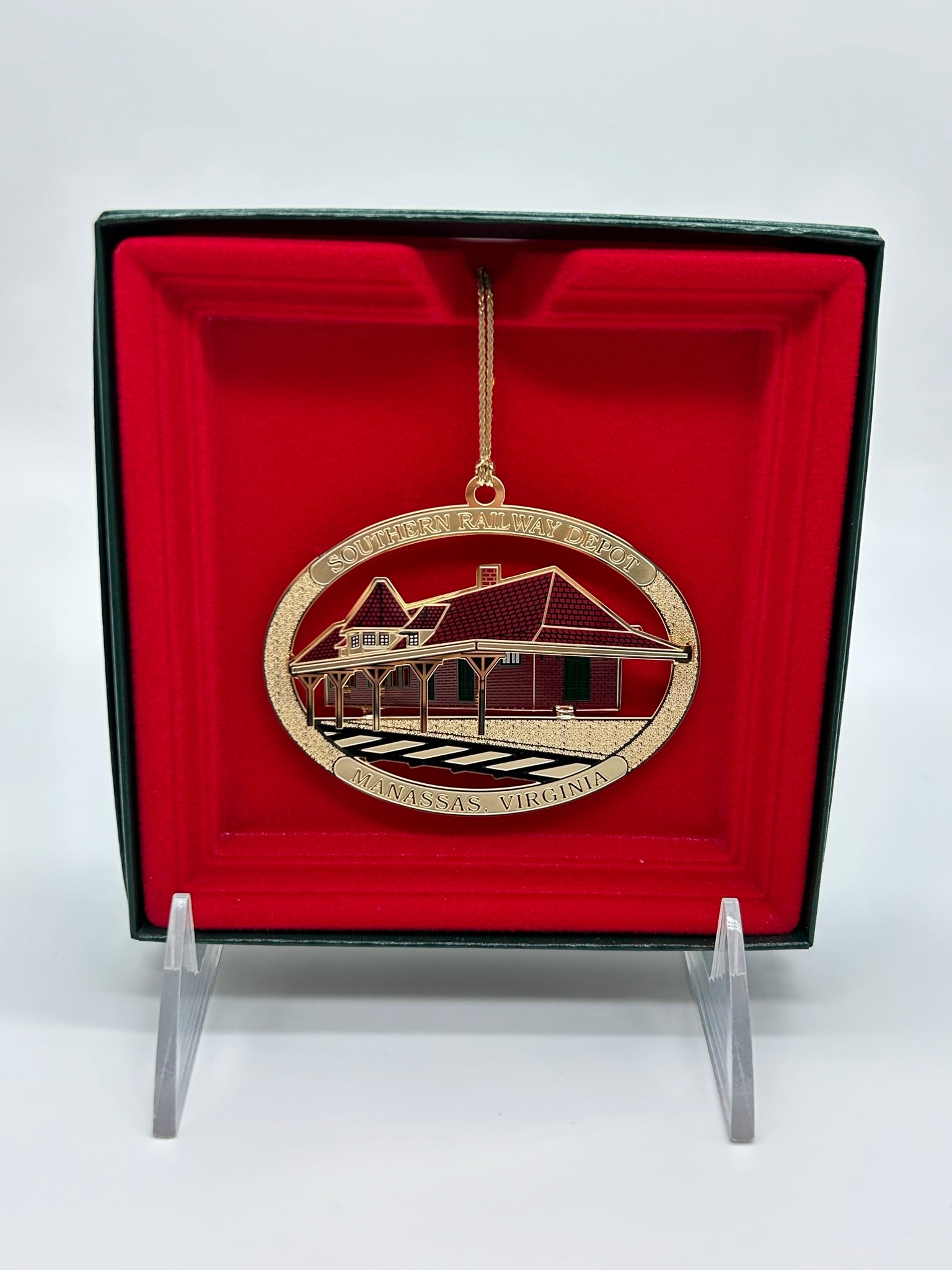 Southern Railway Depot Brass Ornament