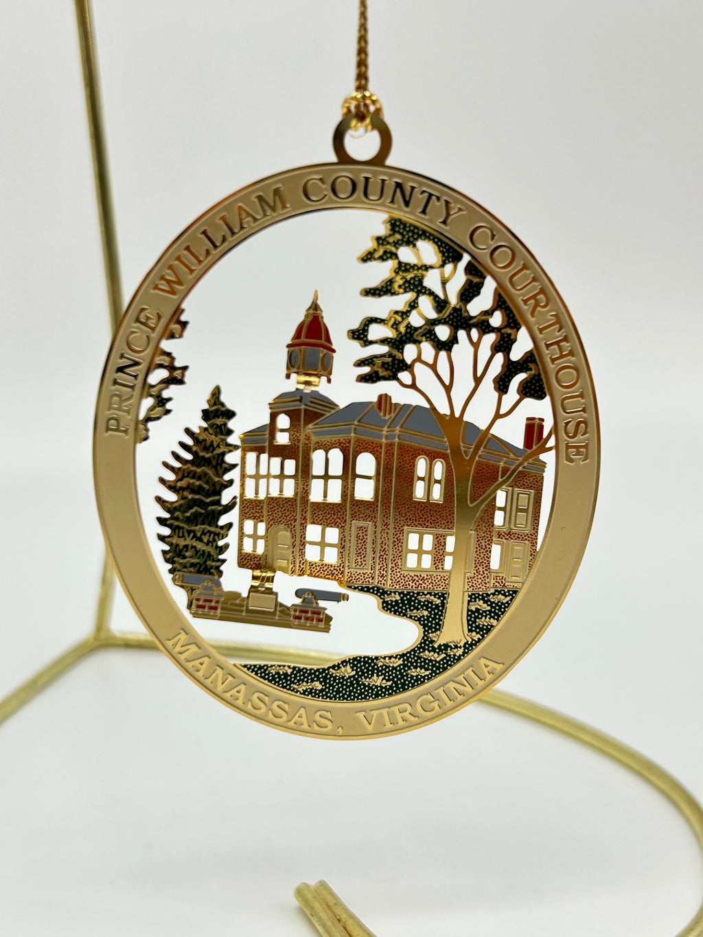 Prince William County Courthouse Brass Ornament