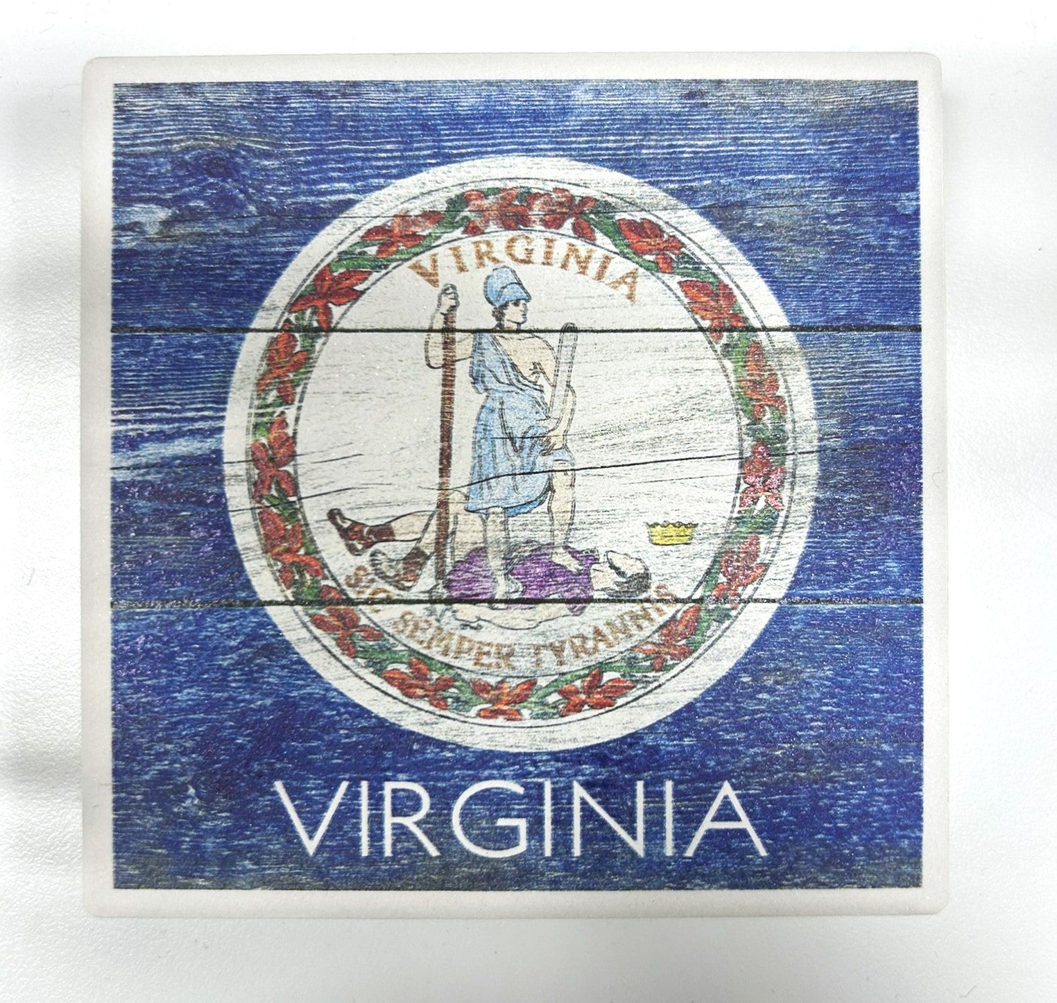 VA State Flag Coaster