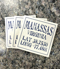 Manassas Latitude/Longitude Coaster