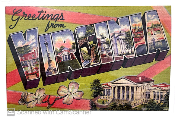 Greetings from Virginia Notecard