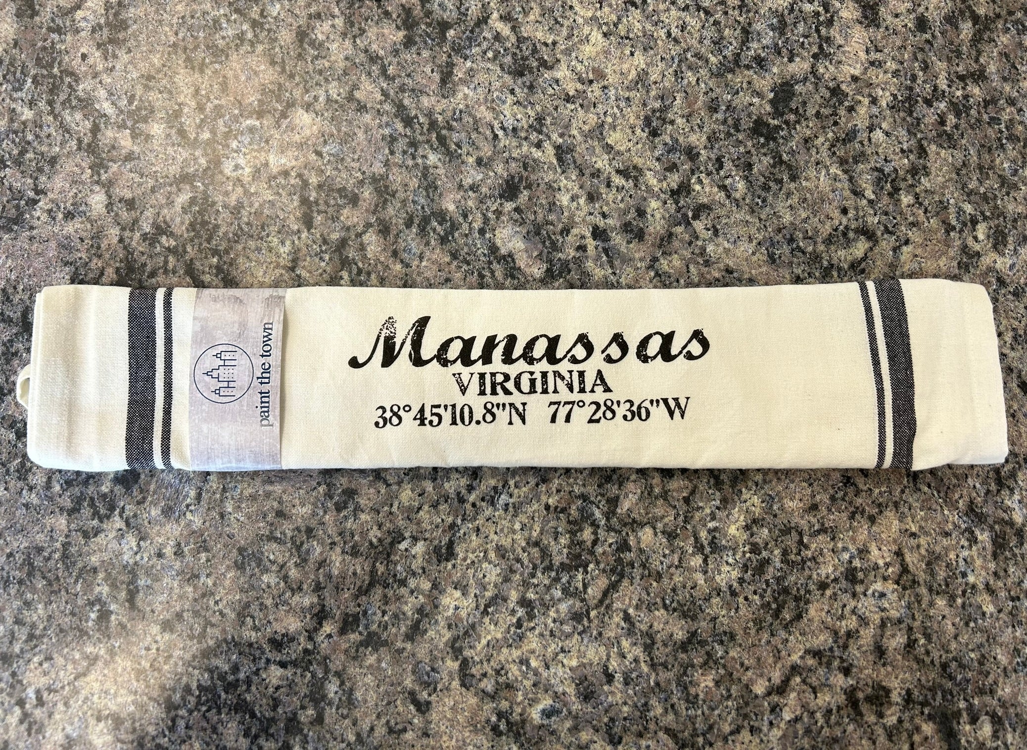 Manassas Latitude/Longitude Kitchen Towel