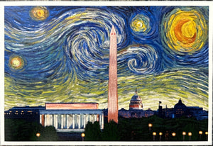 Washington DC Starry Night Postcard