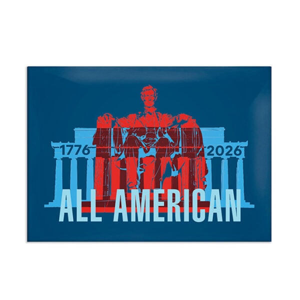 Lincoln All American Blue Magnet