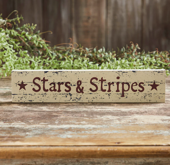 Stars & Stripes Wooden Sign